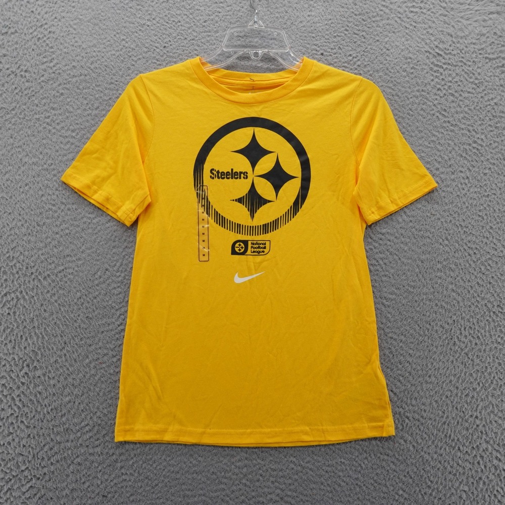 Nike Kids Pittsburgh Steelers NFL Graphic T-Shirt Yellow Size M NEW